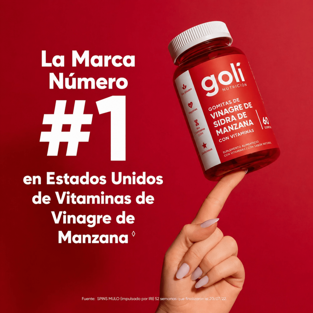 60 Gomitas Goli Vinagre de Manzana - Tateline