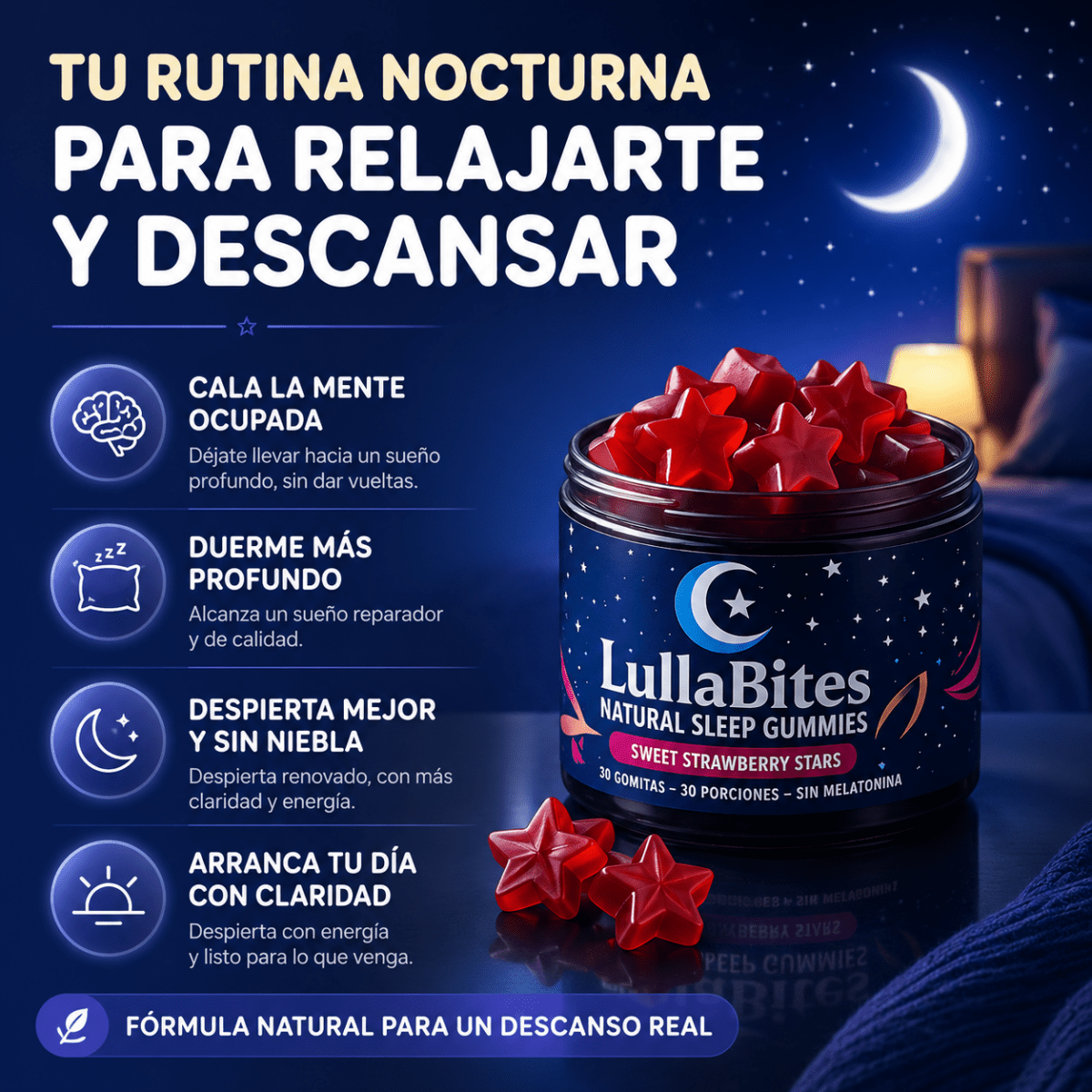 60 Gomitas LullaBites Melatonina - Tateline