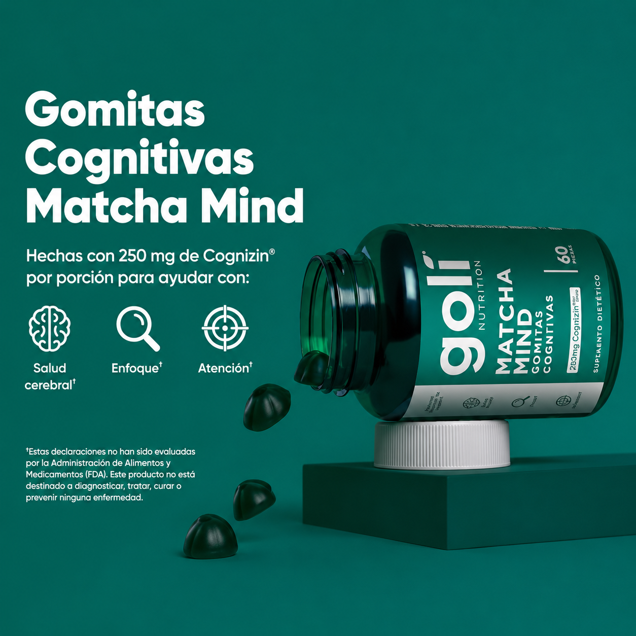 60 Gomitas Goli Matcha Mind