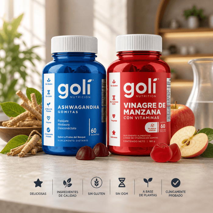 Combo Gomitas Goli Ashwaganda | Vinagre de Manzana