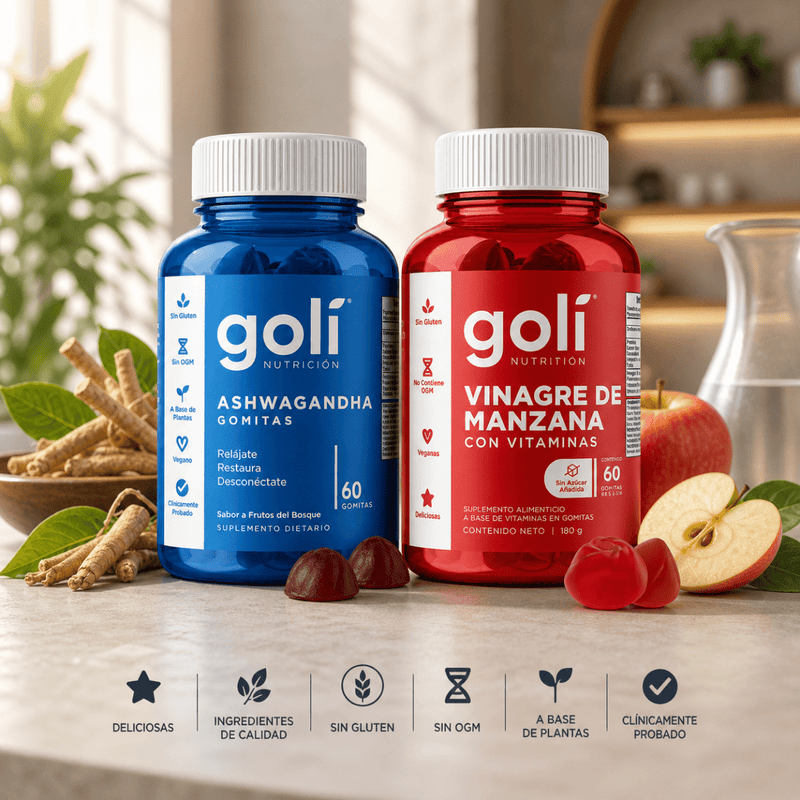 Combo Gomitas Goli Ashwaganda | Vinagre de Manzana