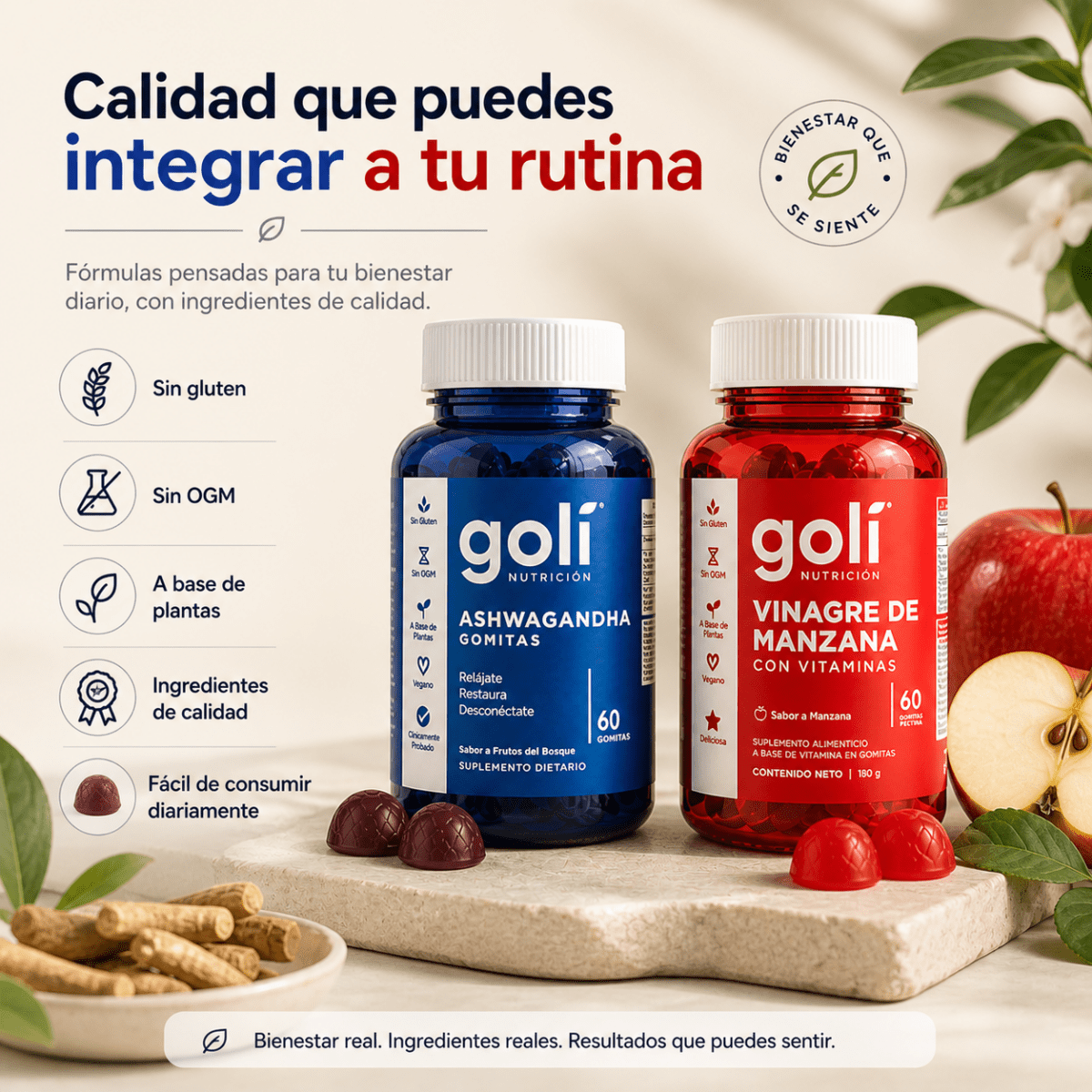 Combo Gomitas Goli Ashwaganda | Vinagre de Manzana - Tateline